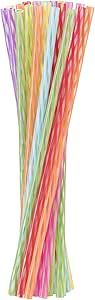 OGGI Set of 24 Twist Reusable Drinking Straws- Rainbow Straws, Reusable Straws Perfect for Preser... | Amazon (US)
