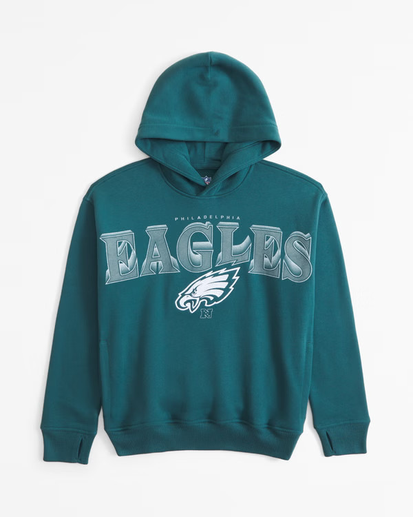 boys philadelphia eagles graphic popover hoodie | boys tops | Abercrombie.com | Abercrombie & Fitch (US)