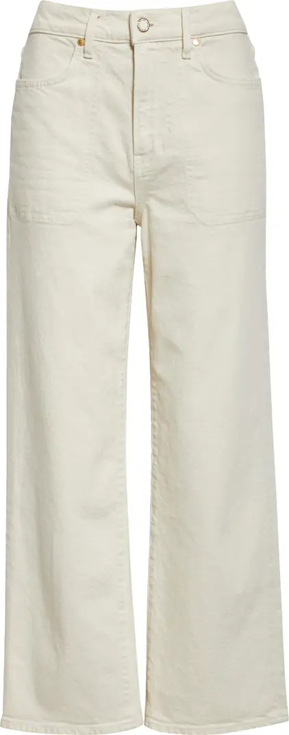 Veronica Beard Crosbie High Waist Crop Wide Leg Jeans | Nordstrom | Nordstrom