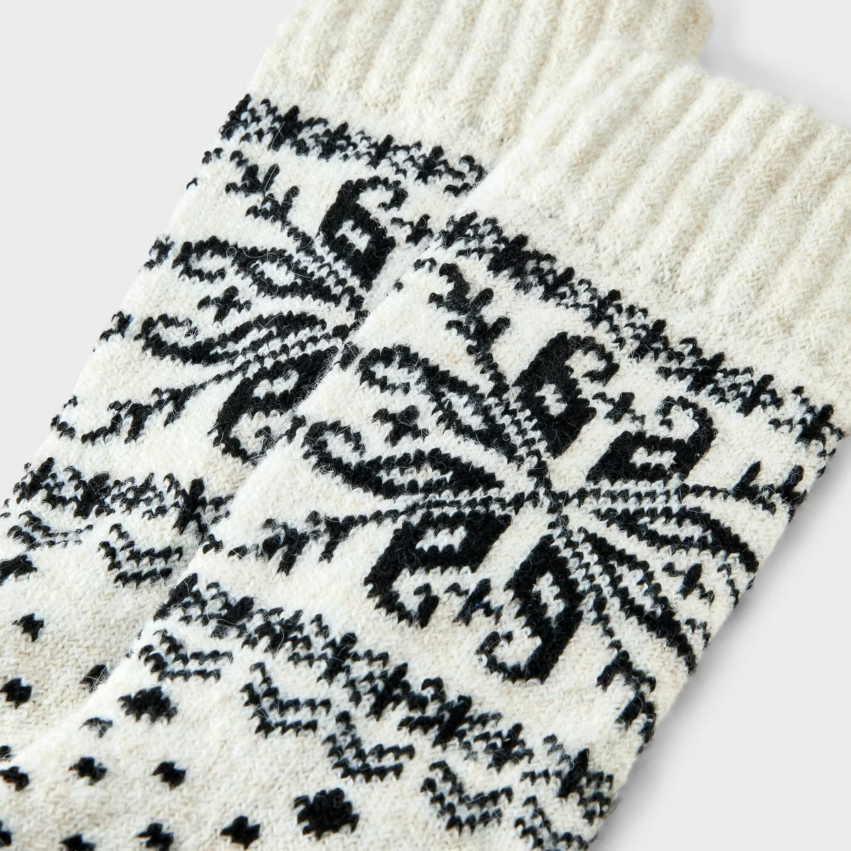 Women's Cozy Alpine Snowflake Super Soft Crew Socks - Universal Thread™ Cream | Target