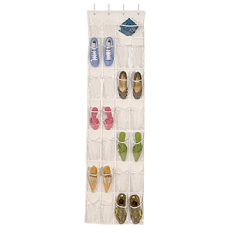 Over The Door Vinyl Shoe Storage Organizer, Clear | At Home