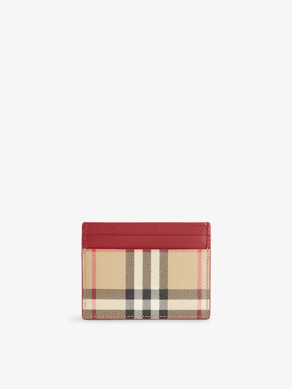 Check Four-Slot Faux-Leather Card Holder | Selfridges
