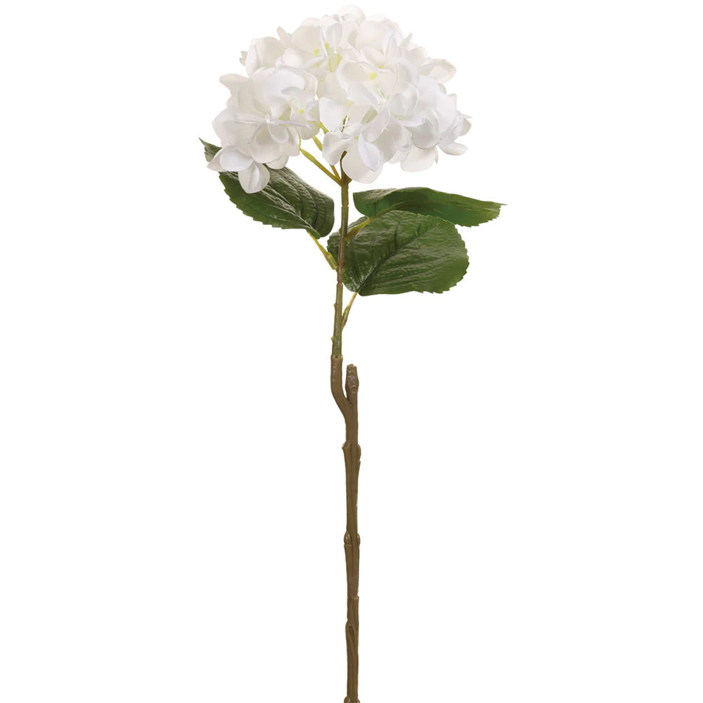 REAL TOUCH WHITE HYDRANGEA STEM | The Crowded Table Co. 