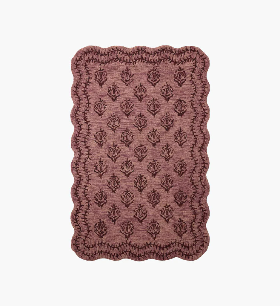 Lisette Wool Hooked Rug - Plum | Rifle Paper Co.