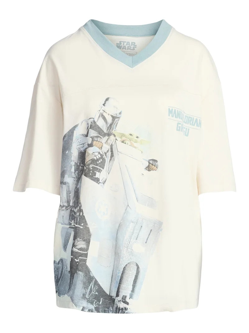 The Mandalorian and Grogu Women's Graphic Tee with Short Sleeves, Sizes XXS-XXL | Walmart (US)