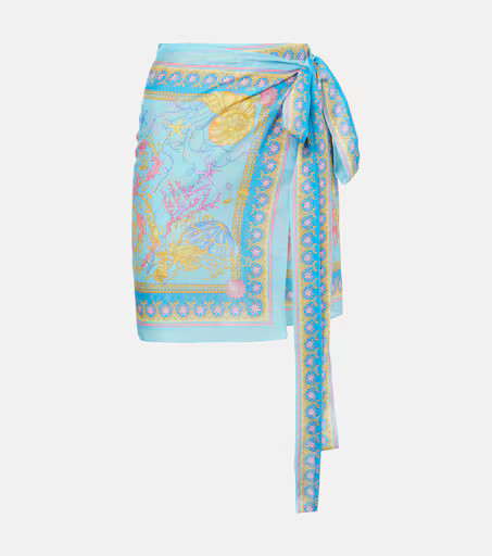 Printed cotton and silk beach cover-up | Mytheresa (US/CA)
