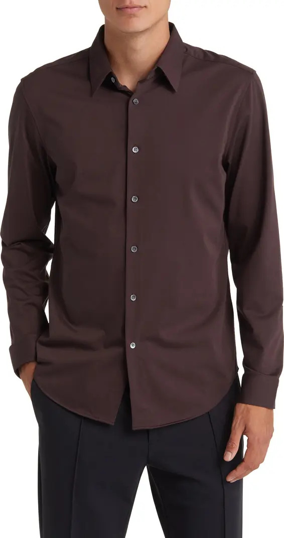 Sylvain ND Structure Knit Button-Up Shirt | Nordstrom
