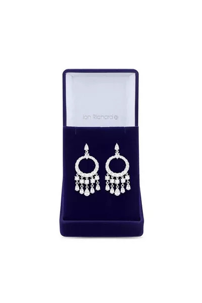 Silver Cubic Zirconia Multi Drop Earrings - Gift Boxed | Debenhams UK