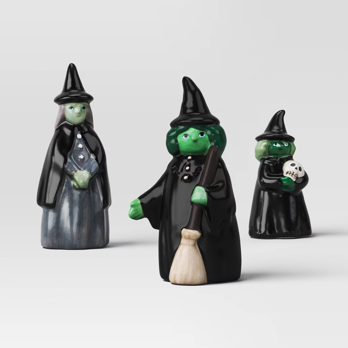 3pc Witch Mini Mantle Ceramic Decorative Accent Set - Hyde and EEK! Boutique™ | Target