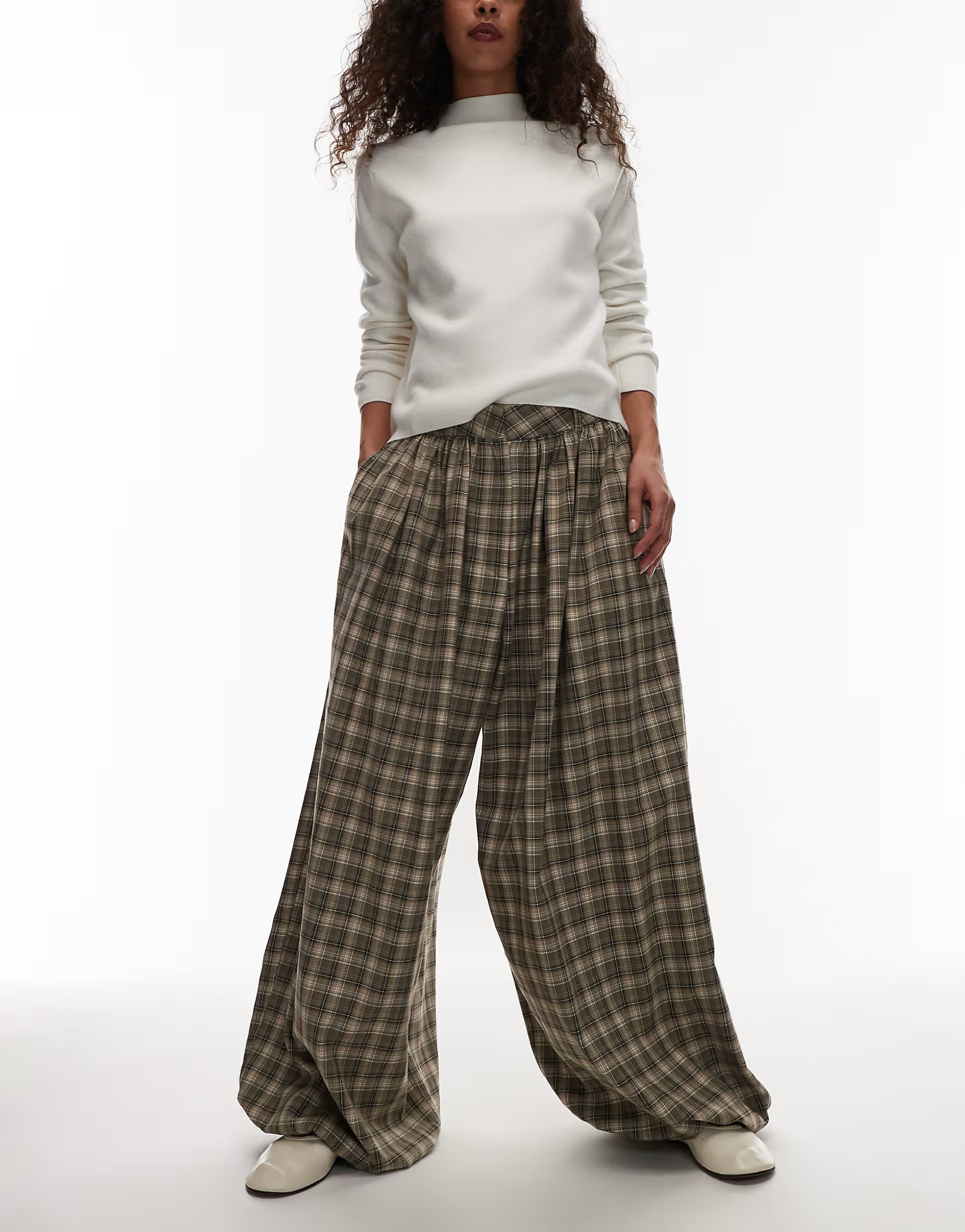 ASOS DESIGN tailored  balloon trouser in check | ASOS | ASOS (Global)