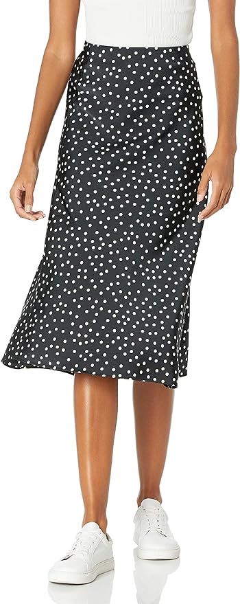 Amazon.com: The Drop Women's Maya Silky Slip Skirt, Black/White Polka Dot Print, S : Clothing, Sh... | Amazon (US)