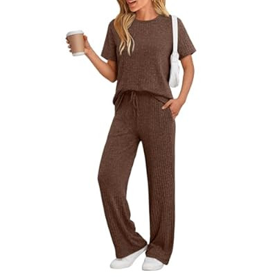 LILLUSORY Lounge Sets for Women 2 Piece Matching Summer Travel Outfits Spring… | Amazon (US)