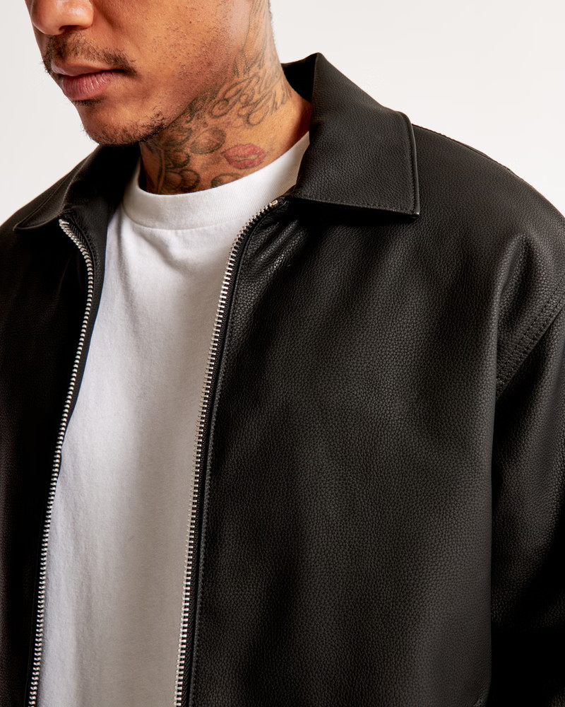 Vegan Leather Jacket | Abercrombie & Fitch (US)