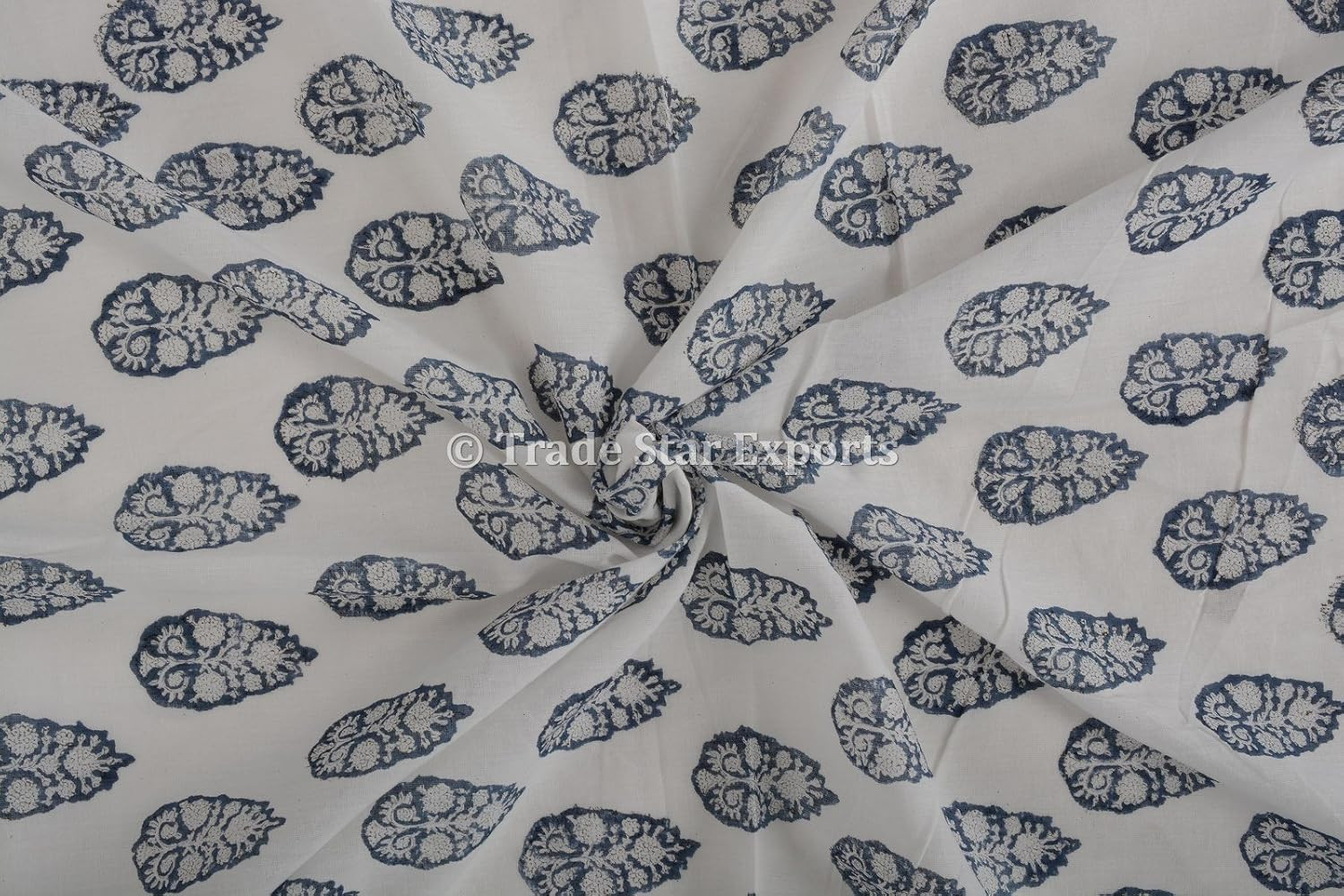 Trade Star Exports Indian Ethnic 100% Cotton Voile Running 3 Yard Hand Block Print Natural Fabric... | Amazon (US)