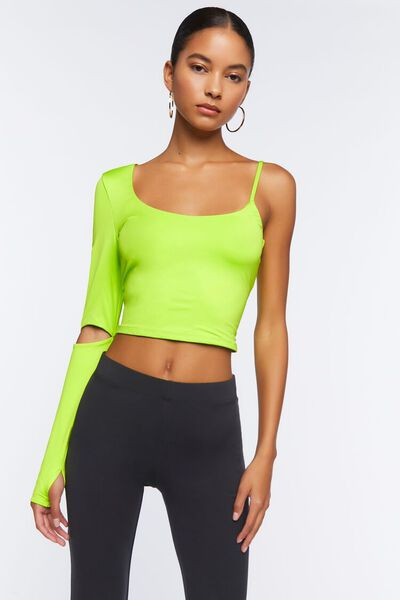 Asymmetrical-Sleeve Crop Top | Forever 21 | Forever 21 (US)