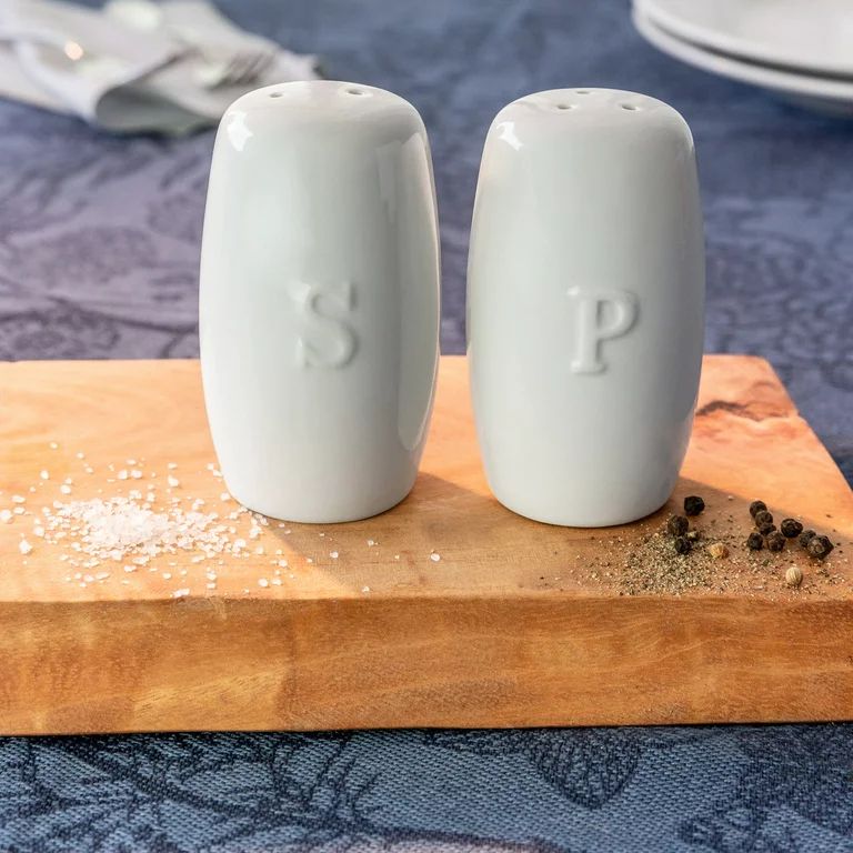 Better Homes & Gardens Porcelain Embossed Salt & Pepper Shaker Set | Walmart (US)