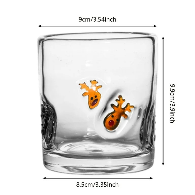 JESSBEAUTY Christmas Icon Juice Glasses, 14oz Icon Stemless Drinking Glasses Set, Xmas Gifts for ... | Walmart (US)