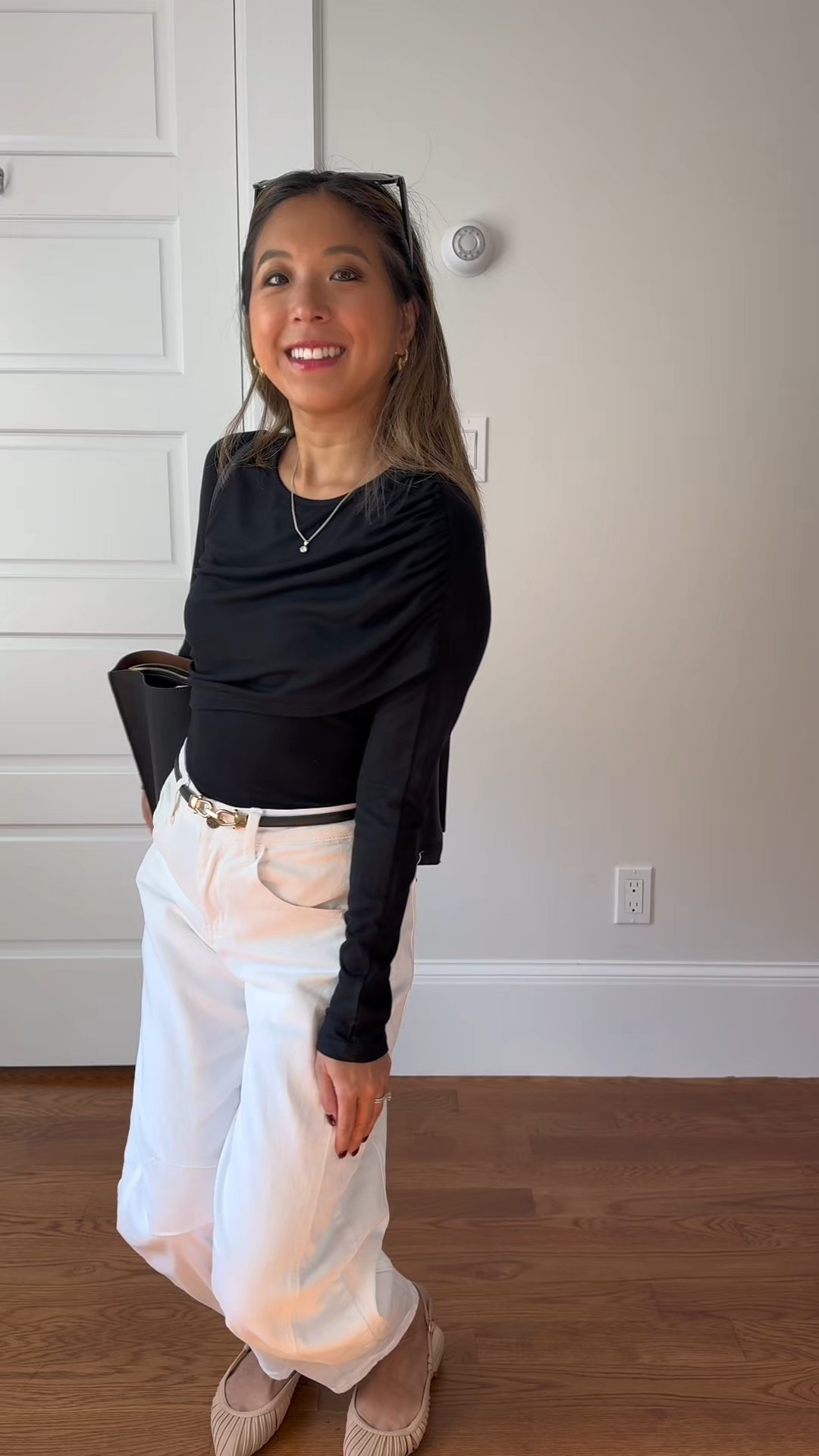 This not so basic black shirt! 🖤👌🏻 So flattering and pretty with the ruching. It’s so versatile and it’s less than $20!! 🙌🏻 Can style it so many ways - I paired it with white barrel denim jeans for an elevated casual look and styled it with a gray and brown skirt for dressier night time looks. 🥰🤎 Which is your favorite? 

Fall outfit inspo, fall outfit ideas, dinner date outfit, elevated casual look, basic shirts, basic black top



#LTKStyleTip #LTKFindsUnder50