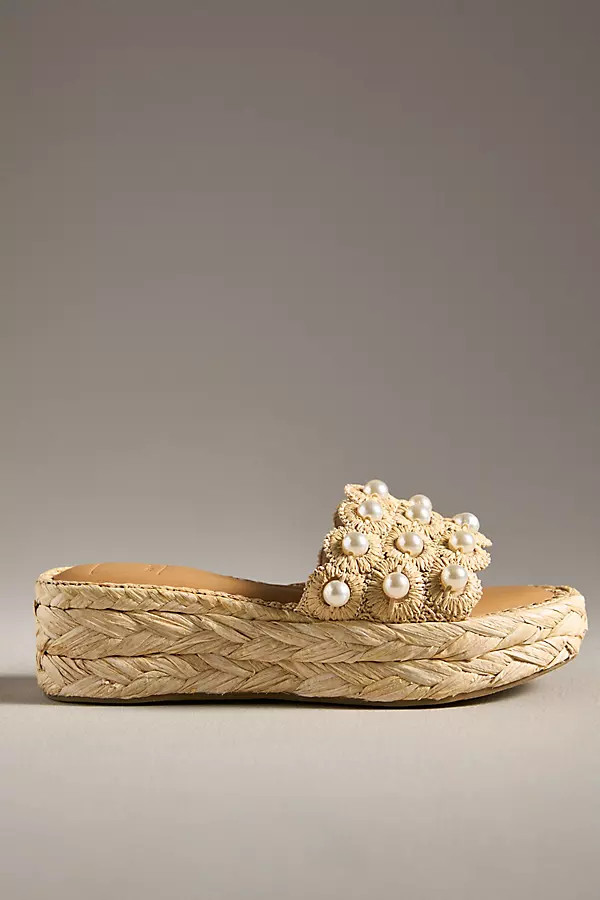 Dolce Vita Caper Pearl Platform Sandals | Anthropologie (US)