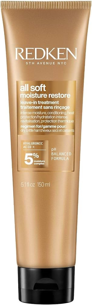 Redken All Soft Moisture Restore Leave-In Treatment For Dry, Brittle Hair - Hair Treatment For Hu... | Amazon (US)