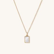 Pearl Rectangle Locket Necklace | Mejuri (Global)