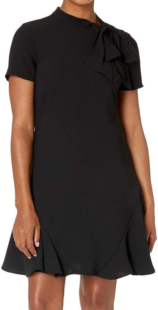 Women's Short Sleeve A-line Dress with Bow | Amazon (US)
