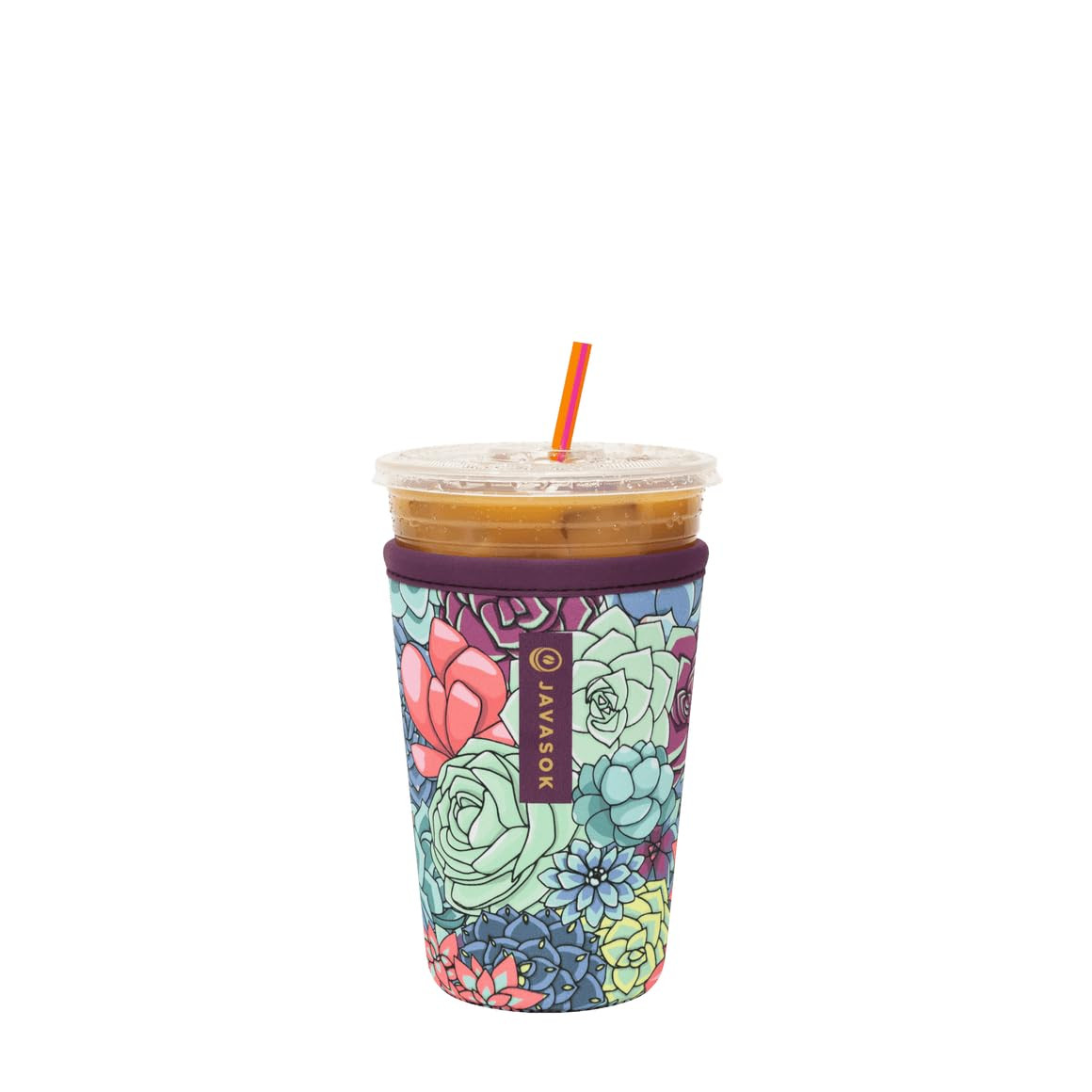 Sok It JavaSok Iced Coffee & Cold Soda Insulated Neoprene Cup Sleeve (Succulents, Medium: 22-28oz... | Amazon (US)