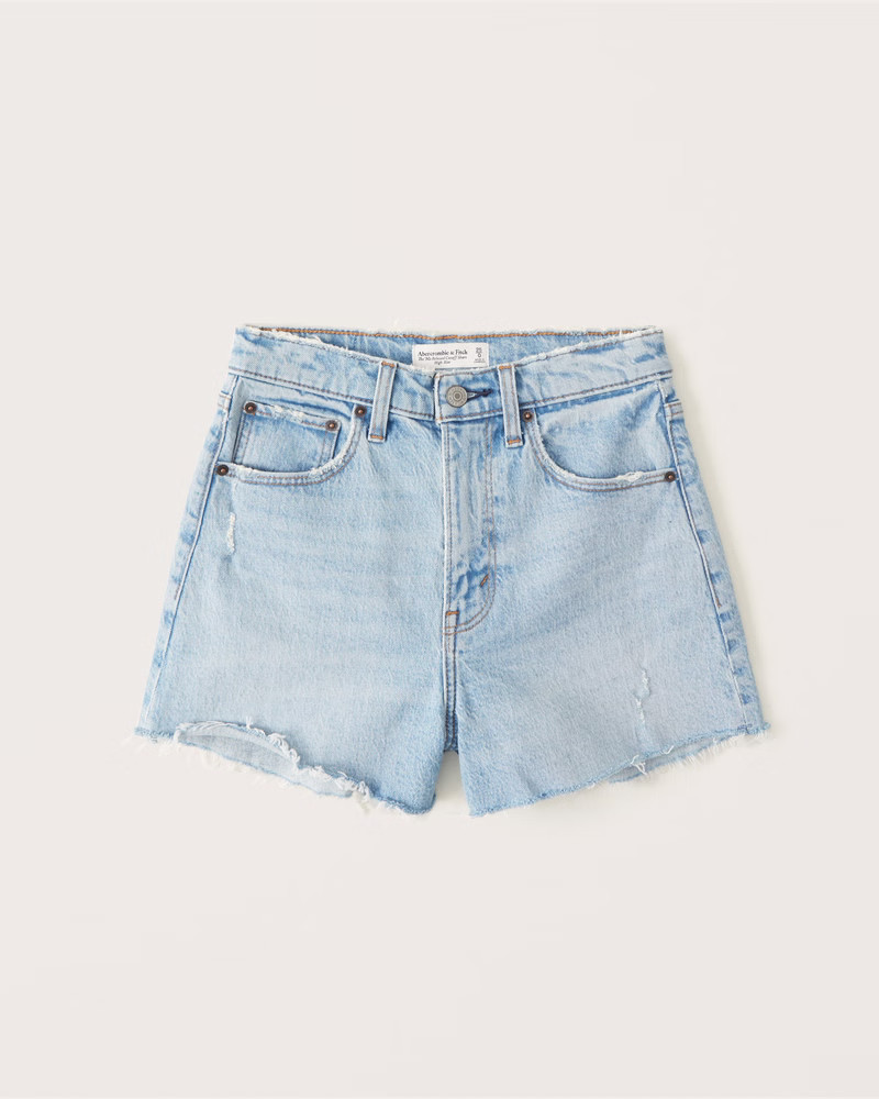 Women's 90s High Rise Cutoff Shorts | Women's Bottoms | Abercrombie.com | Abercrombie & Fitch (US)