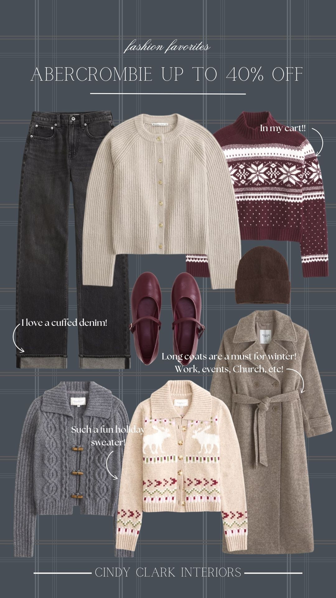 A beautiful mix of new arrivals and holiday favorites! Everything is up to 40% off right now at Abercrombie. I’m loving these holiday sweaters—Fair Isle, traditional colors. So good!! 

#LTKHoliday #LTKSaleAlert