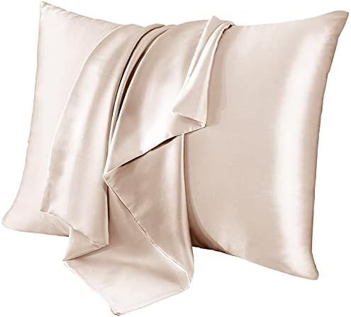 JOGJUE Silk Pillowcase for Hair and Skin 2 Pack 100% Mulberry Silk Bed Pillowcase Hypoallergenic ... | Amazon (US)
