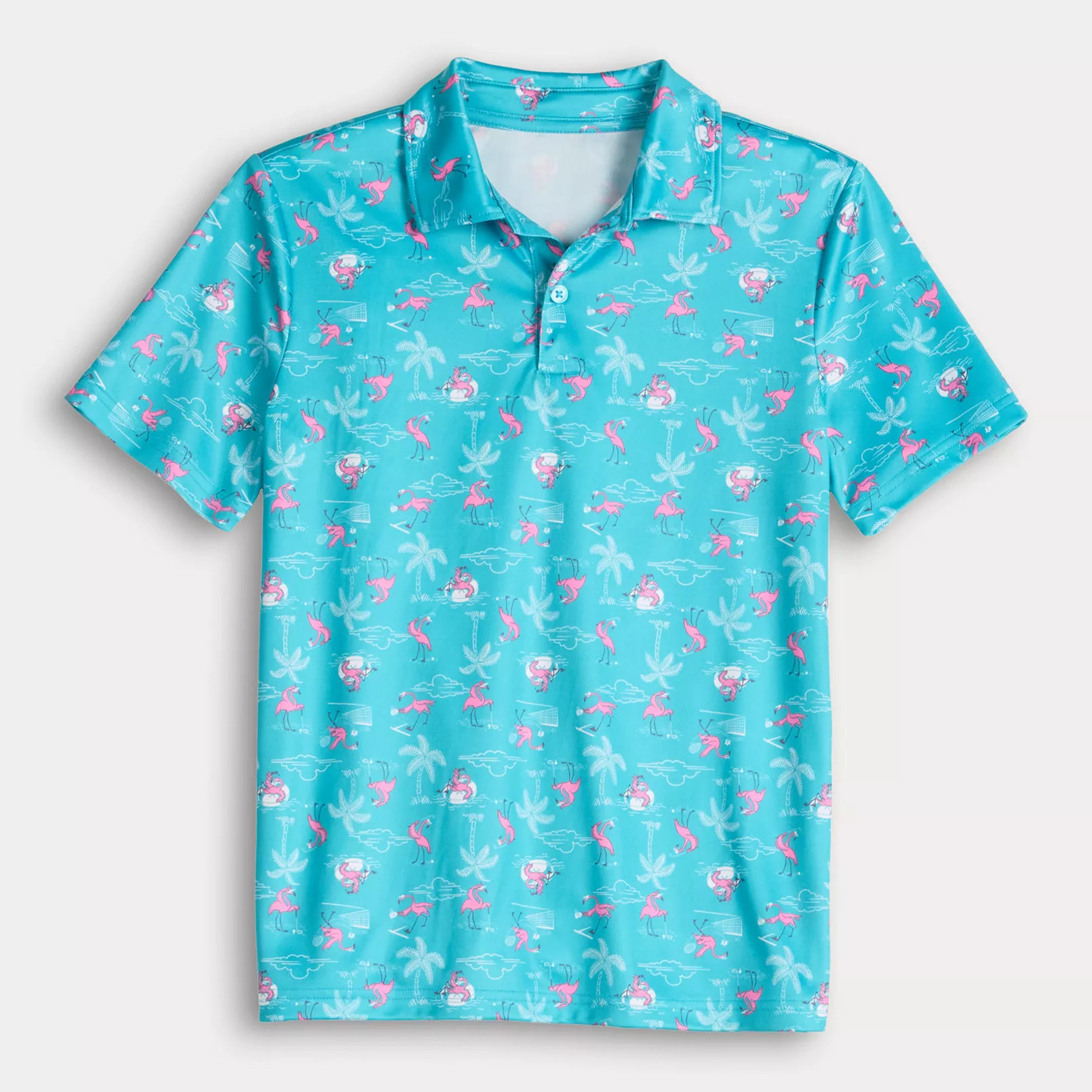 Boys 8-20 Tek Gear® Dry Tek Printed Polo in Regular & Husky | Kohl's