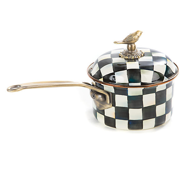 MacKenzie-Childs Courtly Check 2.5 Quart Saucepan | MacKenzie-Childs