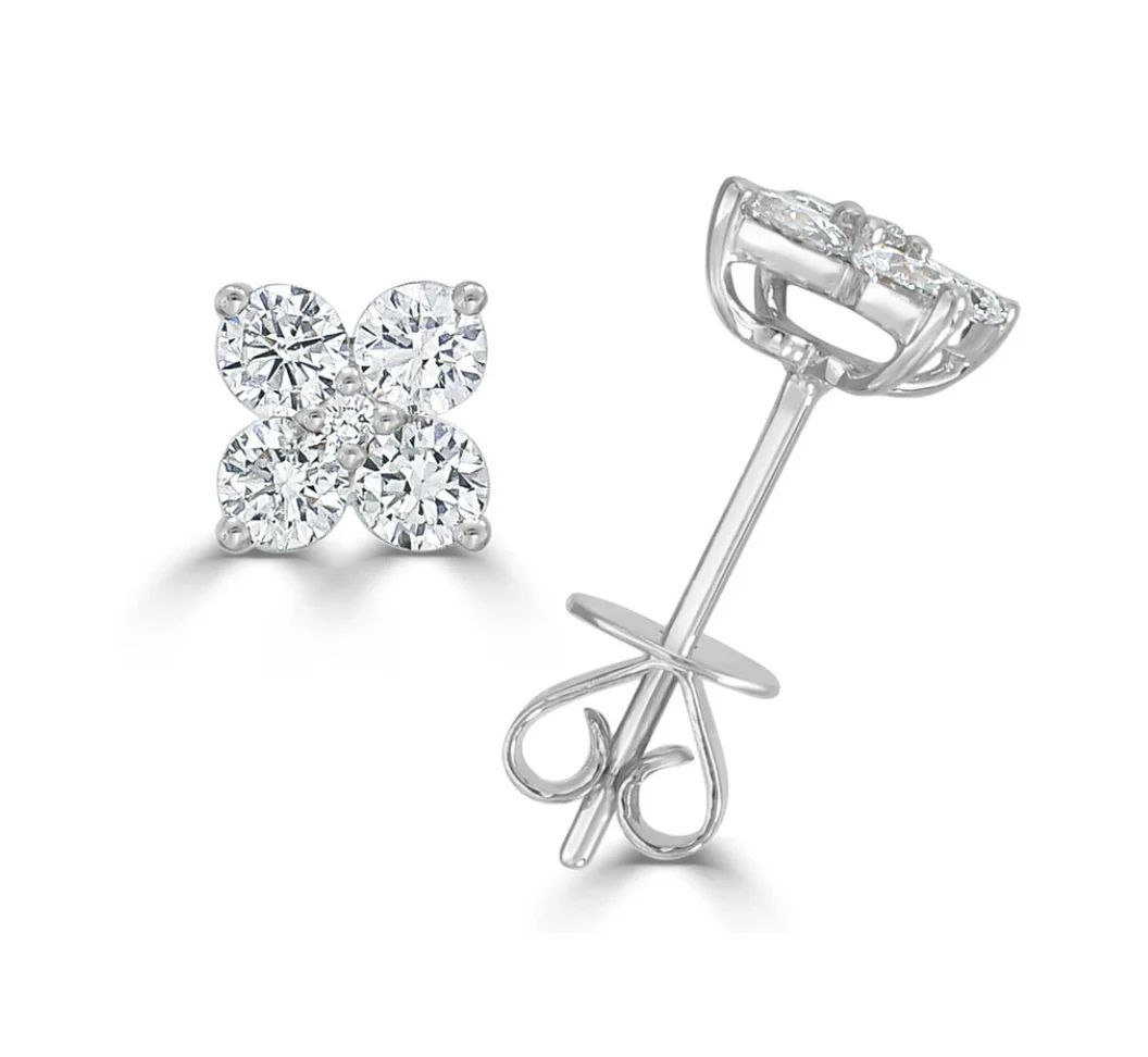 Morgan Diamond Cluster Stud Earrings | RW Fine Jewelry