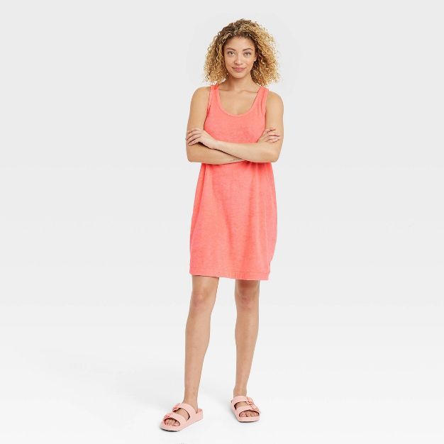 Women's Terry Tank Dress - A New Day™ Coral Pink | Target