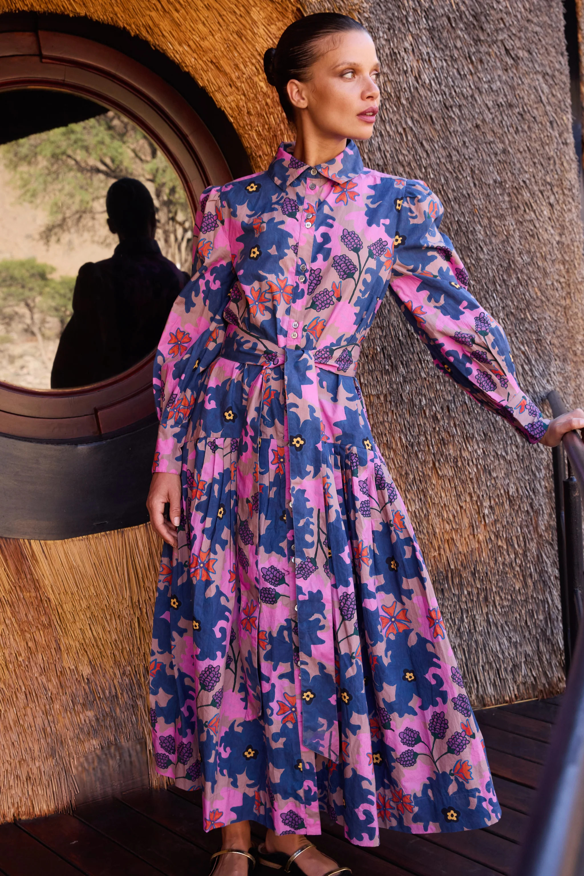 Nora Dress- Suzani Navy | Oliphant Design