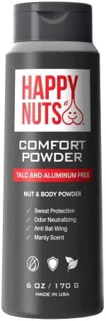 Happy Nuts Comfort Powder - Anti-Chafing, Sweat Defense & Odor Control for the Groin, Feet, and B... | Amazon (US)