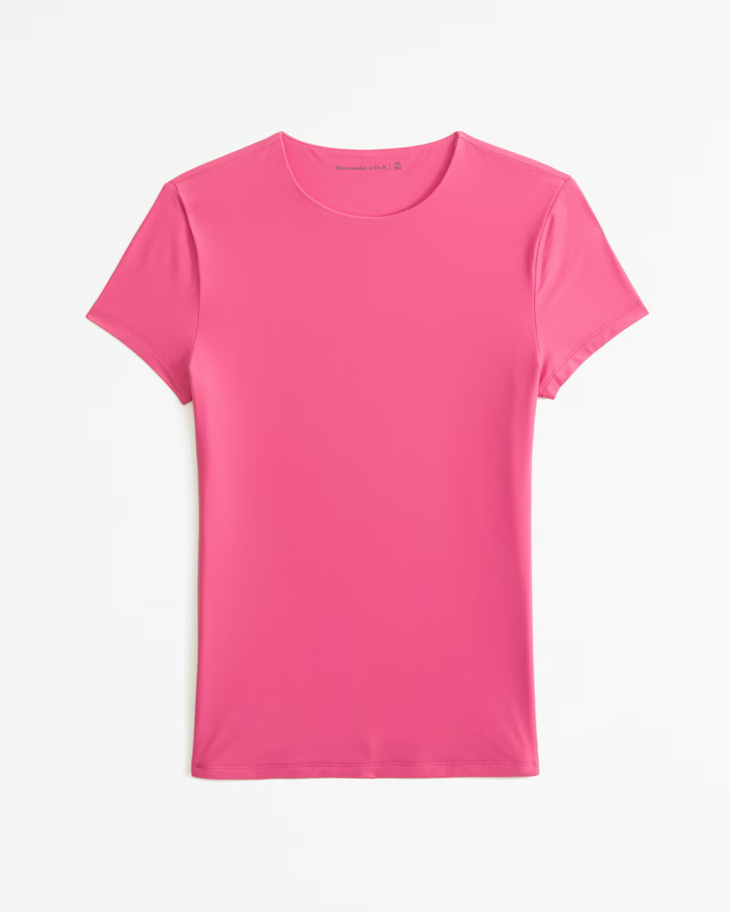 Women's Soft Matte Seamless Tuckable Baby Tee | Women's Tops | Abercrombie.com | Abercrombie & Fitch (US)