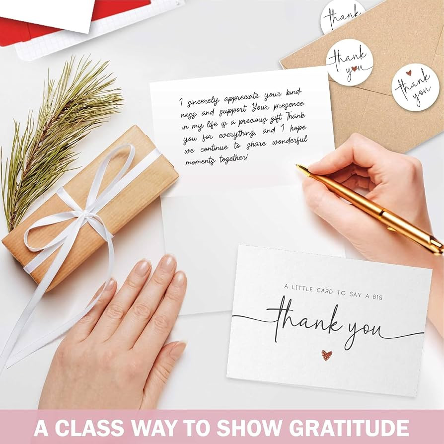UnimaxPrint 52 Thank You Cards with Envelopes & Stickers, 4 Designs 3"x5" | Amazon (US)