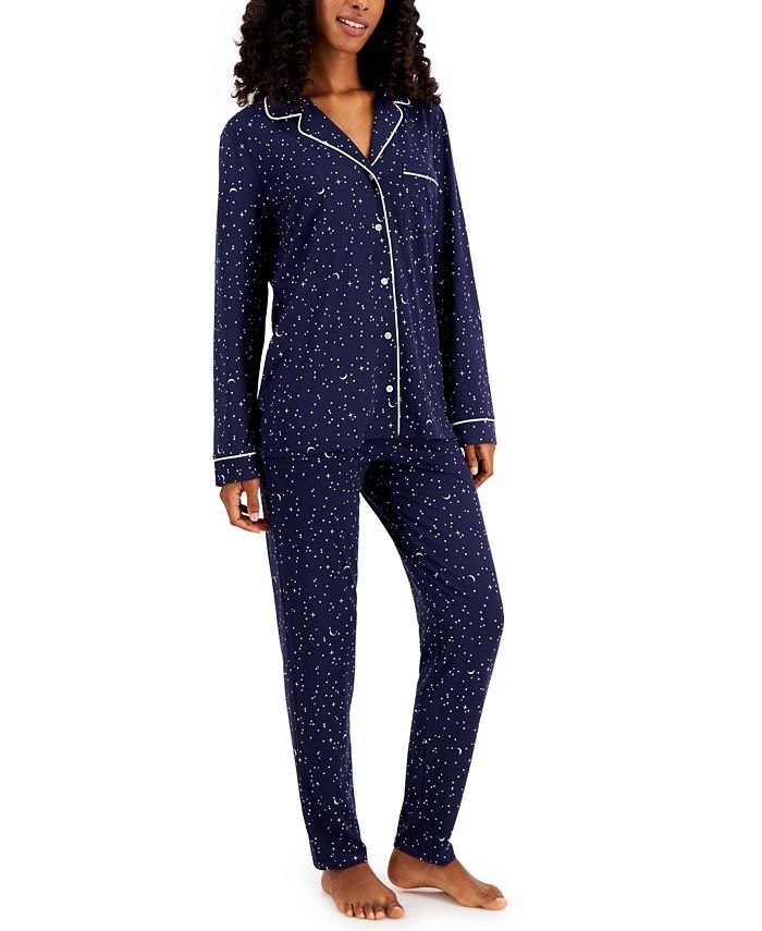 Alfani Women's Ultra-Soft Printed Pajama Set, Created for Macy's & Reviews - All Pajamas, Robes &... | Macys (US)