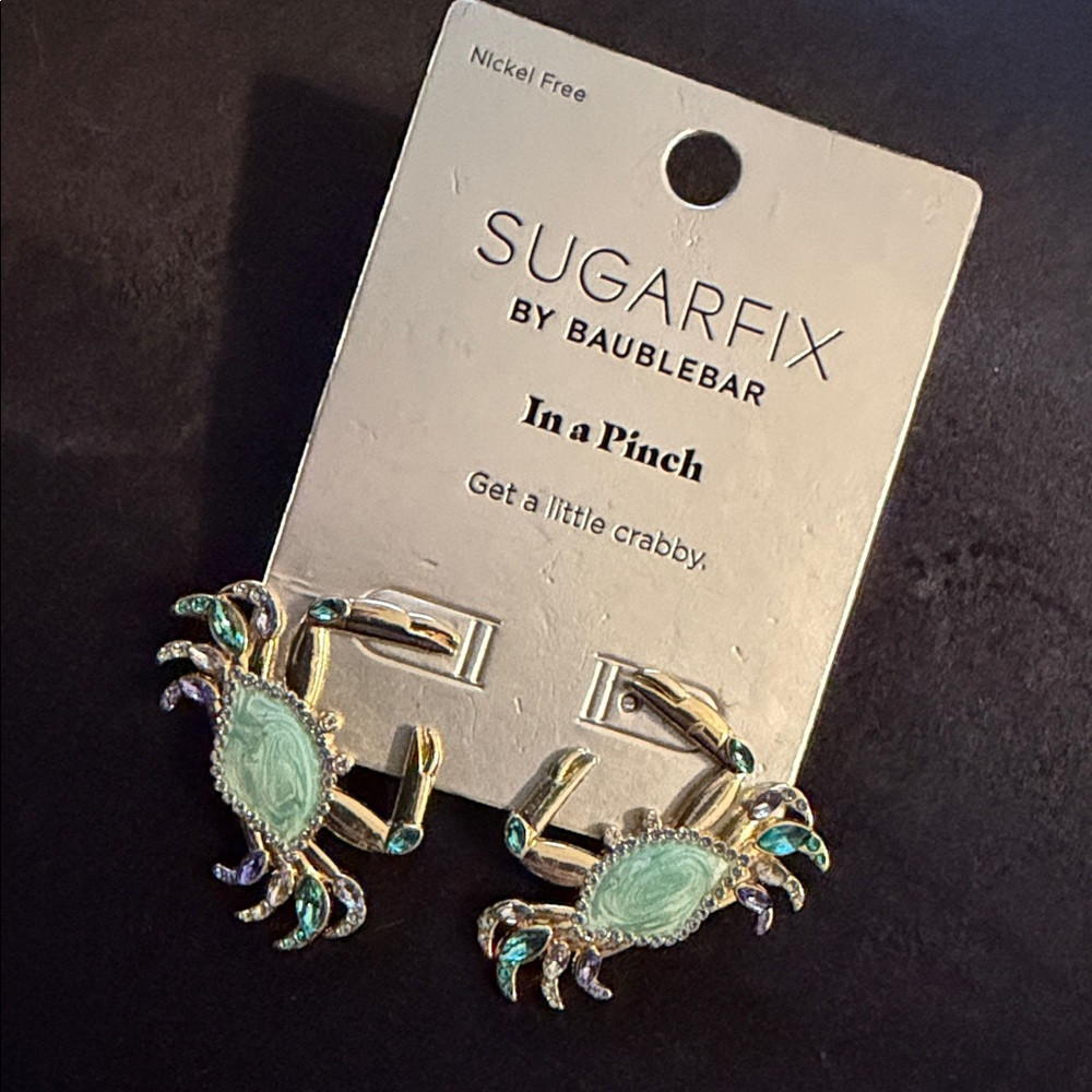 \u269c\ufe0fSUGARFIX by BaubleBar Mint Crab Earrings! NWT! | Poshmark