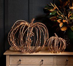 Lit Natural Pumpkin | Pottery Barn (US)