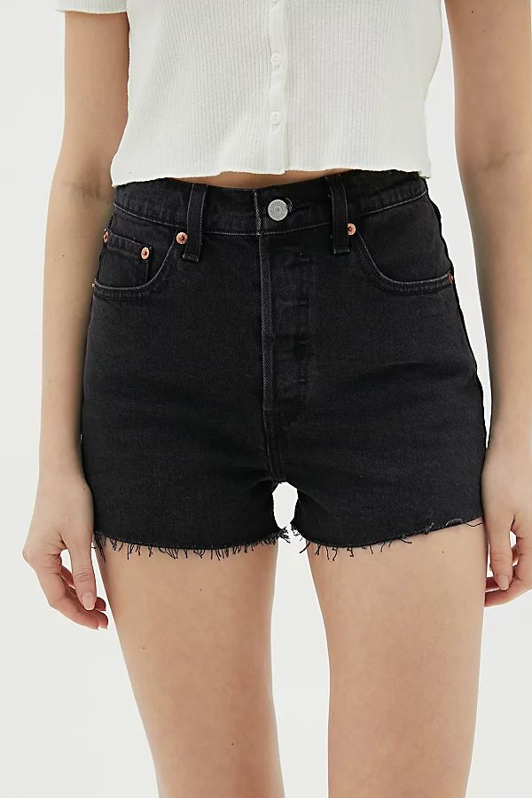 Levi's Ribcage Denim Short - Black | Urban Outfitters (US and RoW)
