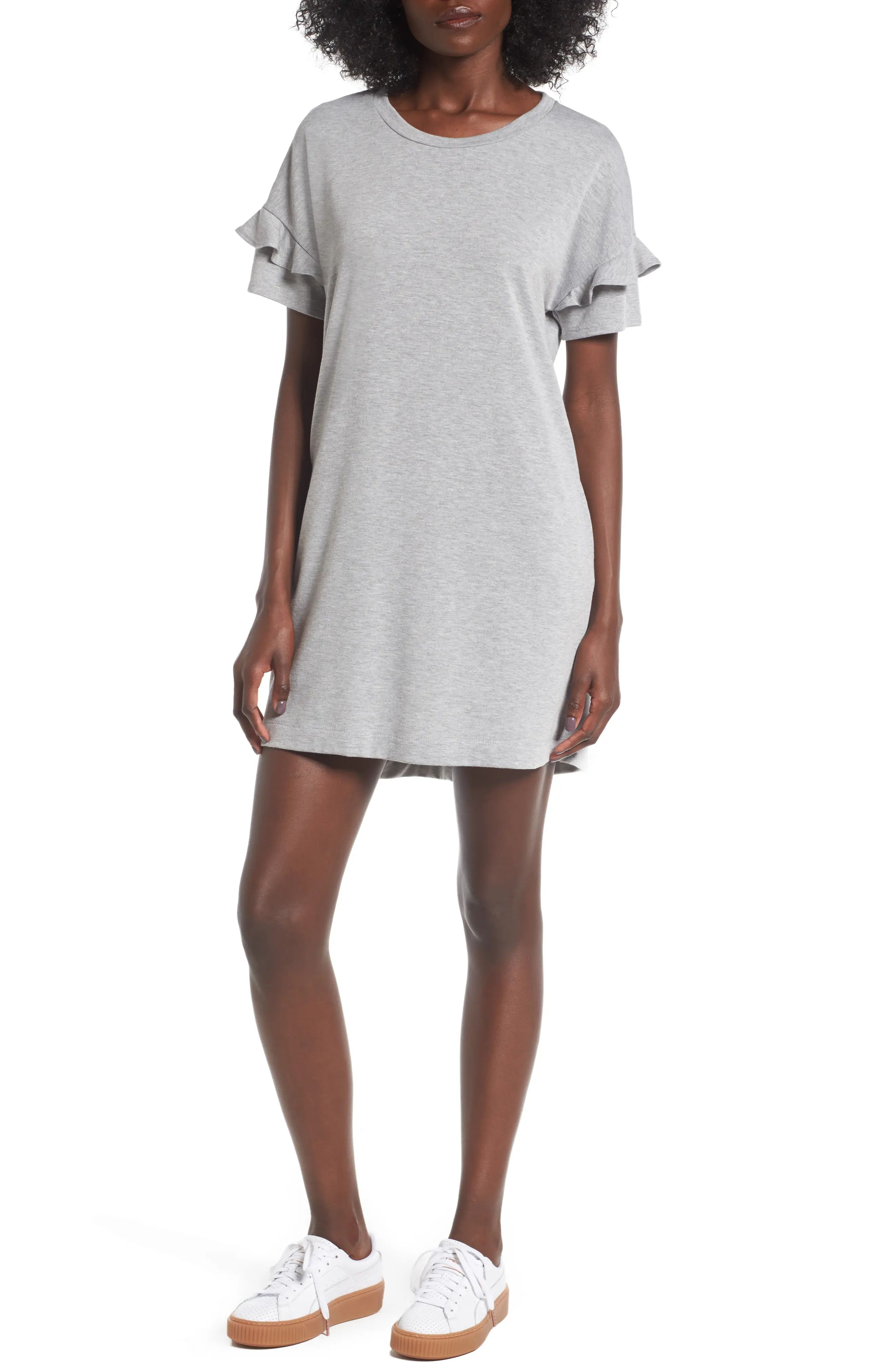 Ruffle Sleeve T-Shirt Dress | Nordstrom