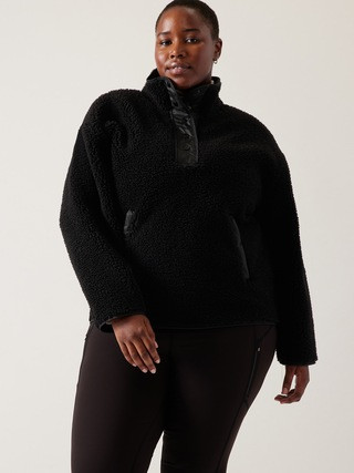 Cozy Sherpa Snap Sweatshirt | Athleta