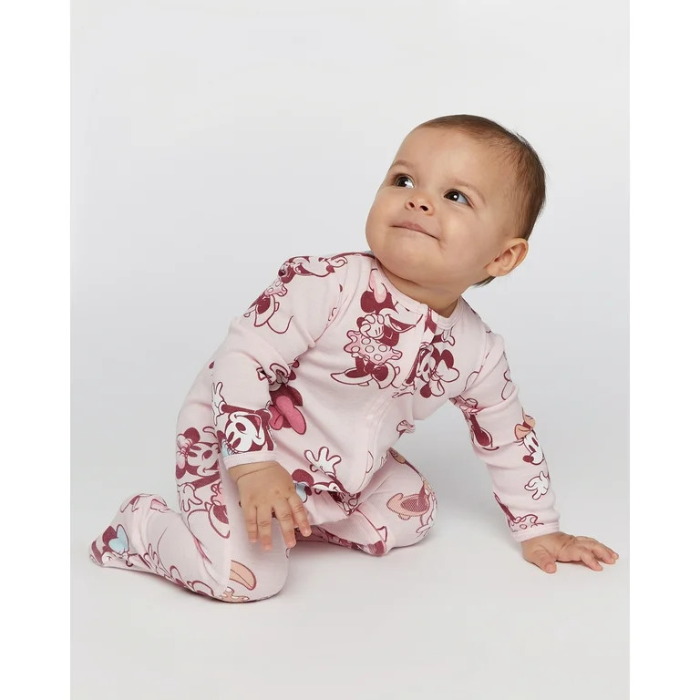 Character Baby Two-Way Zip Front Footed Sleep N Play Pajamas, Sizes Newborn-6/9 Months | Walmart (US)
