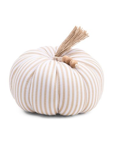 9in Striped Fabric Pumpkin Decor | Fall Decor | T.J.Maxx | TJ Maxx