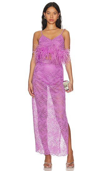 Guipure Top and Skirt Set in Violet | Revolve Clothing (Global)