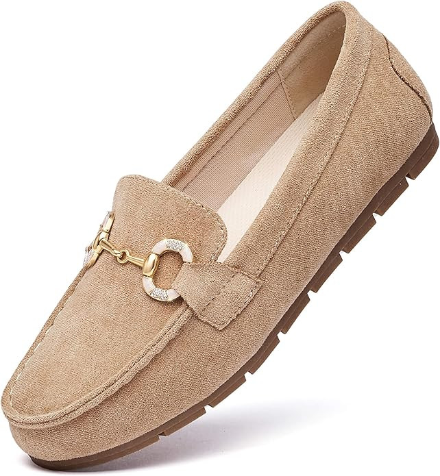Women's Knit Slip On Loafers - Breathable Mesh Flats with Memory Foam Insole & Arch Support, Non-... | Amazon (US)