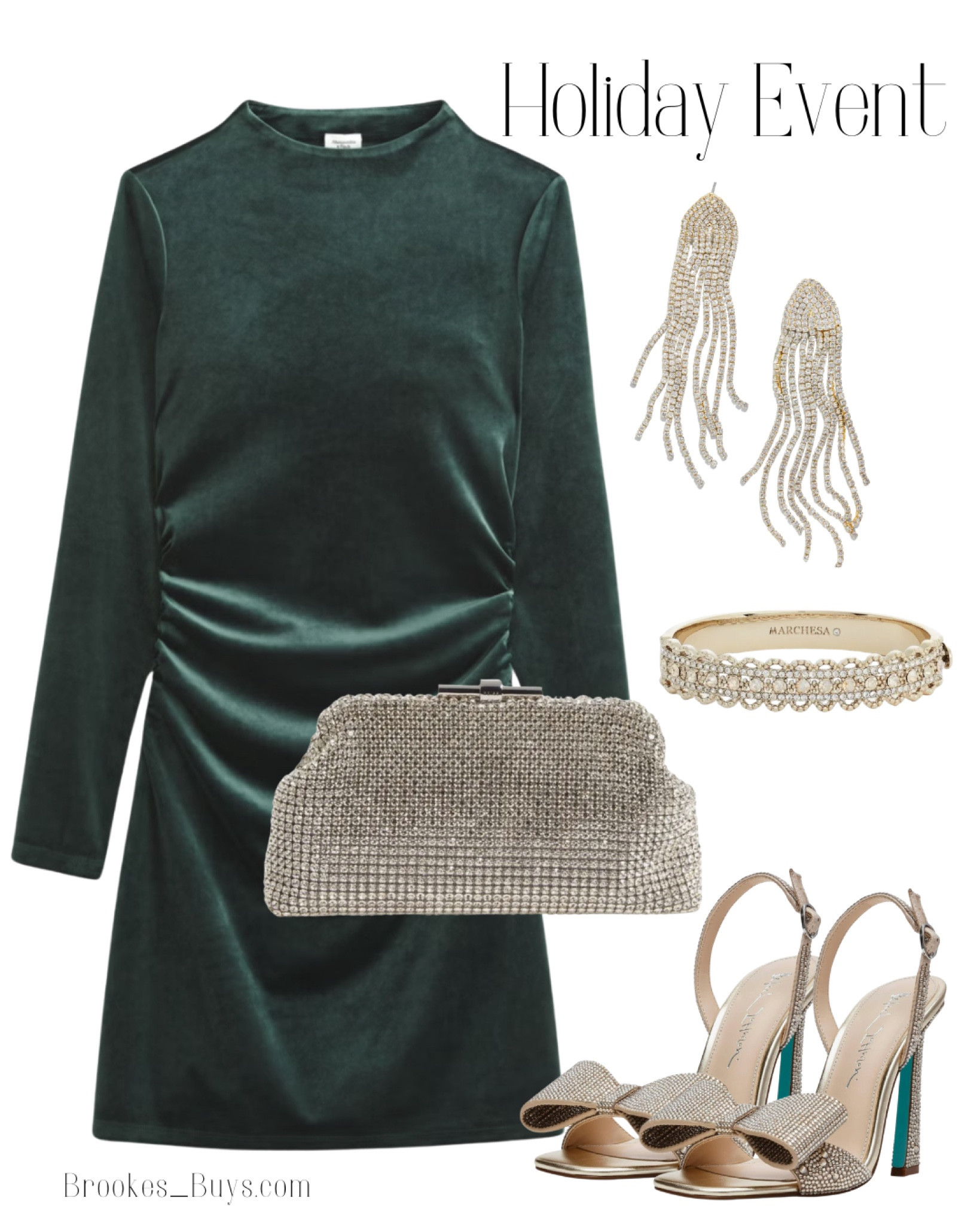 This green velvet dress would be beautiful for any holiday event. Add sparkly shoes and jewelry  

#LTKStyleTip #LTKHoliday #LTKParties