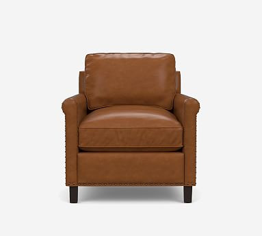 Tyler Roll Arm Leather Armchair | Pottery Barn (US)
